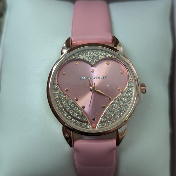 Laura Ashley Pink Patent Strap Watch - Picture 1 of 4